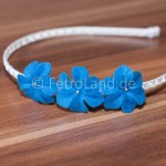 Haarreif, Blumen 6,5cm, blau
