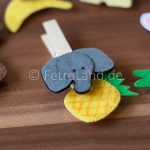 Kinderspiel aus Filz, Wer was isst, Elefant