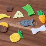 Kinderspiel aus Filz, Wer was isst, Futter