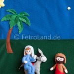 Weihnachtskrippe, Maria, Josef, Esel