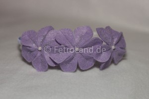 Haarreif, Blumen, flieder, 6,5cm   