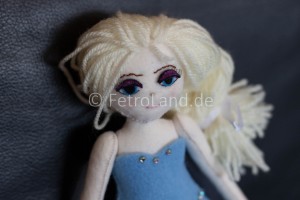 Puppe aus Filz, Elsa, Gesicht