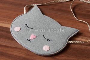 Filztasche für Mädchen, Katze