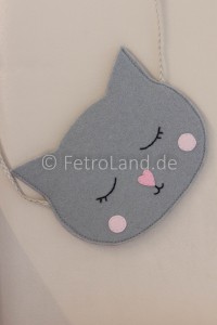 Filztasche für Mädchen, Katze